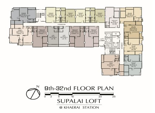 9 th - 32 nd Floor Plan